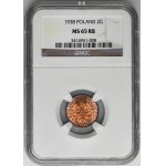 2 grosze 1938 - NGC MS65 RB