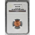 2 pennies 1938 - NGC MS65 RB