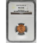 2 pennies 1939 - NGC MS65 RB