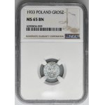 1 grosz 1933 - NGC MS65 BN