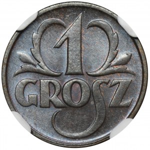 1 grosz 1927 - NGC MS65 BN