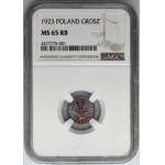 1 grosz 1923 - NGC MS65 RB