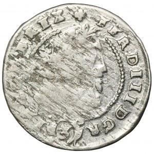 Silesia, Habsburg rule, Ferdinand III, 3 Kreuzer Glatz 1645 GW