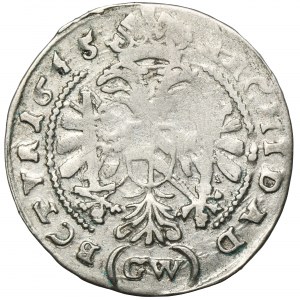 Silesia, Habsburg rule, Ferdinand III, 3 Kreuzer Glatz 1645 GW