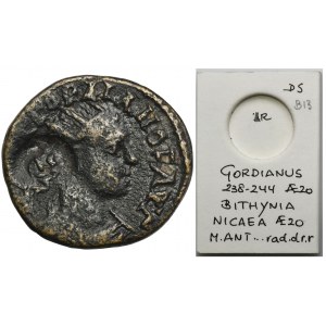 Römische Provinz, Bithynien, Nizza, Gordian III, Bronze, Assarion - ex. Avianovich