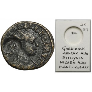 Rzym Prowincjonalny, Bitynia, Nicea, Gordian III, Brąz, Assarion - ex. Awianowicz