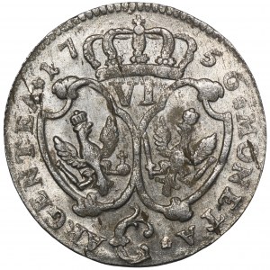 Niemcy, Królestwo Prus, Fryderyk II, Szóstak Kleve 1756 C