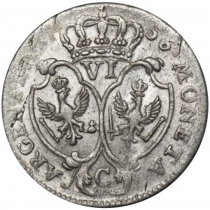 Niemcy, Królestwo Prus, Fryderyk II, Szóstak Kleve 1756 C