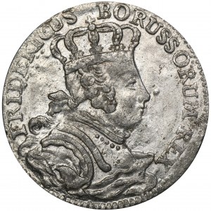 Niemcy, Królestwo Prus, Fryderyk II, Szóstak Kleve 1756 C