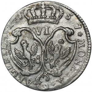 Niemcy, Królestwo Prus, Fryderyk II, Szóstak Kleve 1757 C