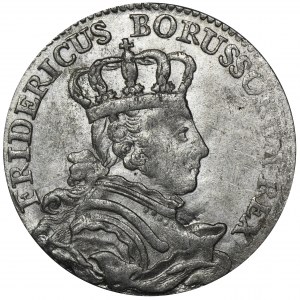 Niemcy, Królestwo Prus, Fryderyk II, Szóstak Kleve 1757 C