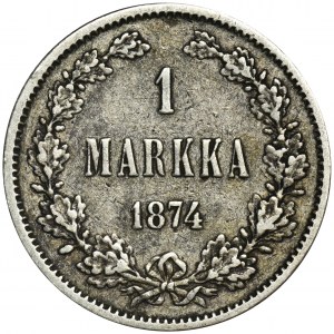 Finnland, Autonomie, Alexander II, 1 Markka Helsinki 1874