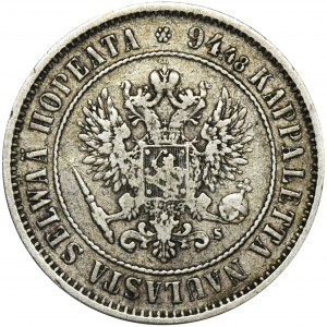 Finland, Autonomy, Alexander II, 1 Markka Helsinki 1874