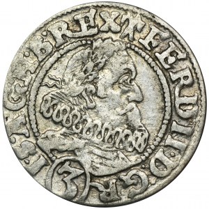 Silesia, Habsburg rule, Ferdinand II, 3 Kreuzer Breslau 1628 HR