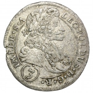 Austria, Leopold I, 3 Krajcary Kutna Hora 1697 CK