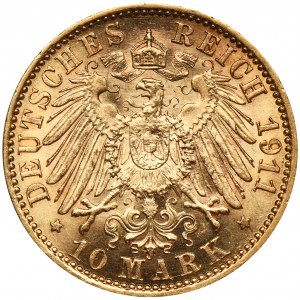 Germany, Kingdom of Prussia, Wilhelm II, 10 Mark Berlin 1911 A