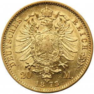 Niemcy, Królestwo Prus, Wilhelm I, 20 marek Berlin 1873 A