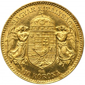 Ungarn, Franz Joseph I., 10 Kronen Kremnica 1910 KB