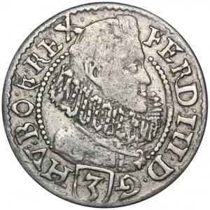 Schlesien, Habsburger Herrschaft, Ferdinand III, 3 Krajcary Kłodzko 1629 PH