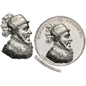 Medal ze Suity Królewskiej, Zygmunt II August - RZADKI, SREBRO, Reichel
