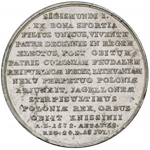 Medal ze Suity Królewskiej, Zygmunt II August - RZADKI, SREBRO, Reichel