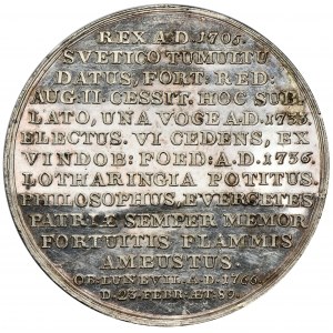 Medal ze Suity Królewskiej, Stanisław Leszczyński - BARDZO RZADKI, SREBRO, Reichel