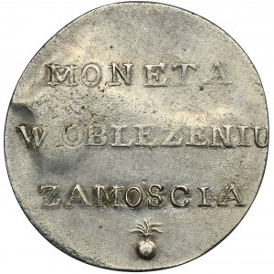 Oblężenie Zamościa, 2 złote 1813 - RZADKOŚĆ, odwrócone N - piękna