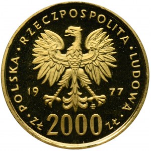 2.000 złotych 1977 Fryderyk Chopin - niecentryczne