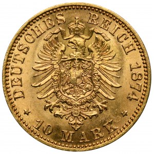 Deutschland, Königreich Preußen, Wilhelm I., 10 Mark Berlin 1874 A