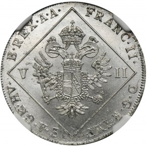 Austria, Franciszek II, 7 Krajcarów Wiedeń 1802 A - NGC MS66