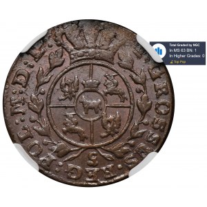 Poniatowski, Grosz Warschau 1769 G - NGC MS63 BN