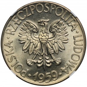 10 złotych 1959 Kościuszko - NGC MS63