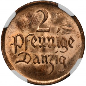 Free City of Danzig, 2 pfennige 1926 - NGC MS64 RB