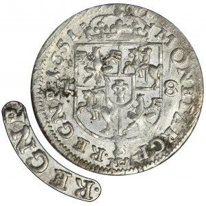 Johannes II. Kasimir, Ort Wschowa 1651 MW - AUSSERORDENTLICH RAR, REGN P