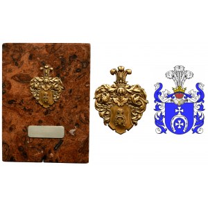 Schreibtischknopf mit altpolnischem Lubicz-Wappen