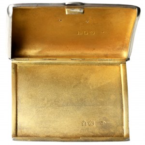 Business card holder with the AM monogram under the prince's crown