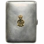 Business card holder with the AM monogram under the prince's crown