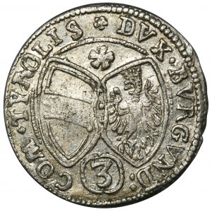 Austria, Ferdinand Karl, 3 Kreuzer Hall 1642