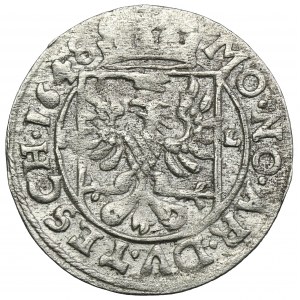 Schlesien, Herzogtum Cieszyn, Ferdinand III, 3 Krajcary Skoczów 1648 HL - SEHR RAR
