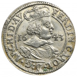 Austria, Ferdinand Karl, 3 Kreuzer Hall 1643