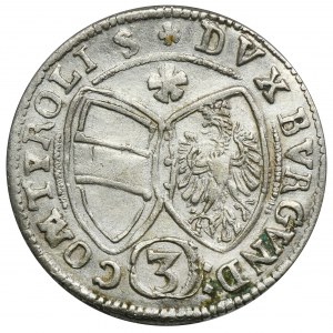 Austria, Ferdynand Karol, 3 Krajcary Hall 1643