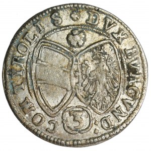 Austria, Ferdynand Karol, 3 Krajcary Hall 1643