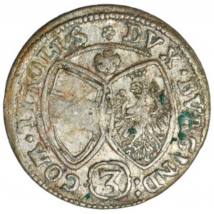 Austria, Ferdinand Karl, 3 Kreuzer Hall 1642