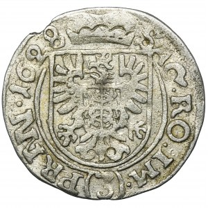 Schlesien, Herzogtum Żagań, Albert von Wallenstein, 3 Krajcary Jiczyn 1628 - RARE