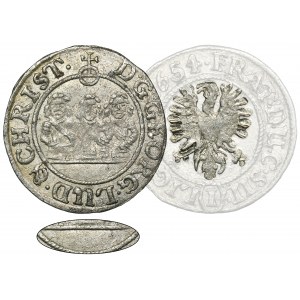 Silesia, Duchy of Liegnitz-Brieg-Wolau, Georg III, Ludwig IV, Christian, 1 Kreuzer Brieg 1654 - VERY RARE