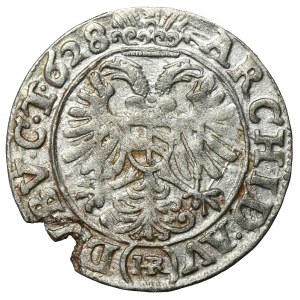 Silesia, Habsburg rule, Ferdinand II, 3 Kreuzer Breslau 1628 HR