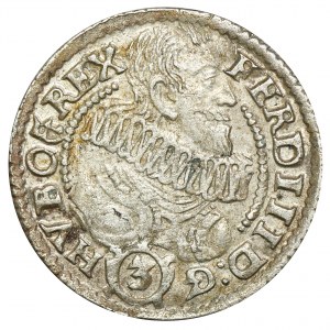 Silesia, Habsburg rule, Ferdinand II, 3 Kreuzer Glatz 1637 HR