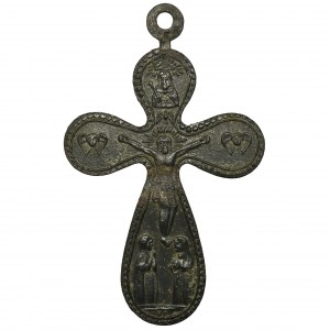 Medalik Ukrzyżowanie Chrystusa/Pod Twoją Obronę…, XIX wiek