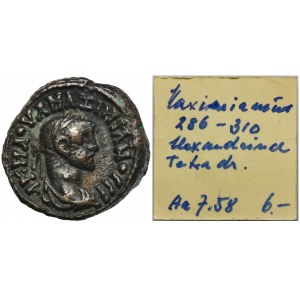 Provinzial Rom, Ägypten, Alexandria, Maximian Herculius, Münze Tetradrachme - ex. Avianovich