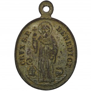 Medalik św. Benedykta XIX wiek